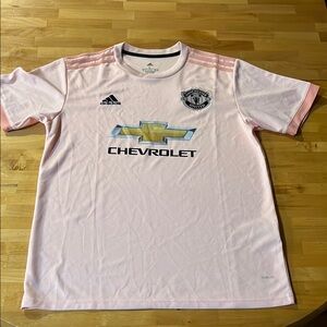 Adidas Light Pink Soccer Jersey Manchester United